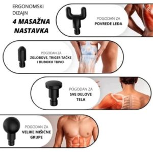 Različiti nastavci Fascial Gun masažera i njihova specifična upotreba na mišićima tela