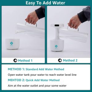 Uputstvo za dodavanje vode u ovlaživač vazduha sa dve metode punjenja