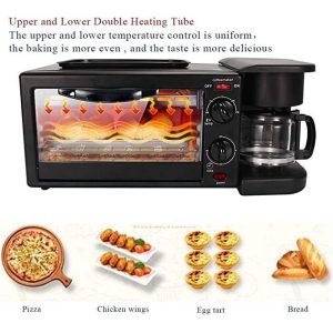 Multifunkcionalni aparat za doručak koji peče pizzu, krilca, tartove i pravi kafu
