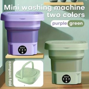 Prenosiva mašina za pranje veša dostupna u ljubičastoj i zelenoj boji