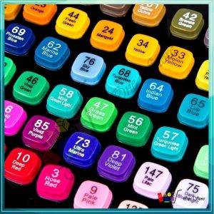Kape TouchCool flomastera različitih boja izbliza