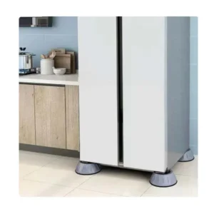 Fridge on SilentFlex pads in a modern kitchen ensuring noise and vibration protection